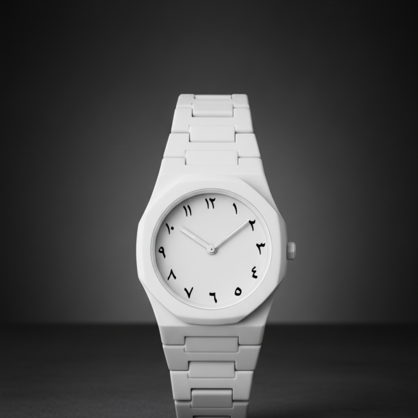 ✨ Arabic Aura – White Luxury Watch
