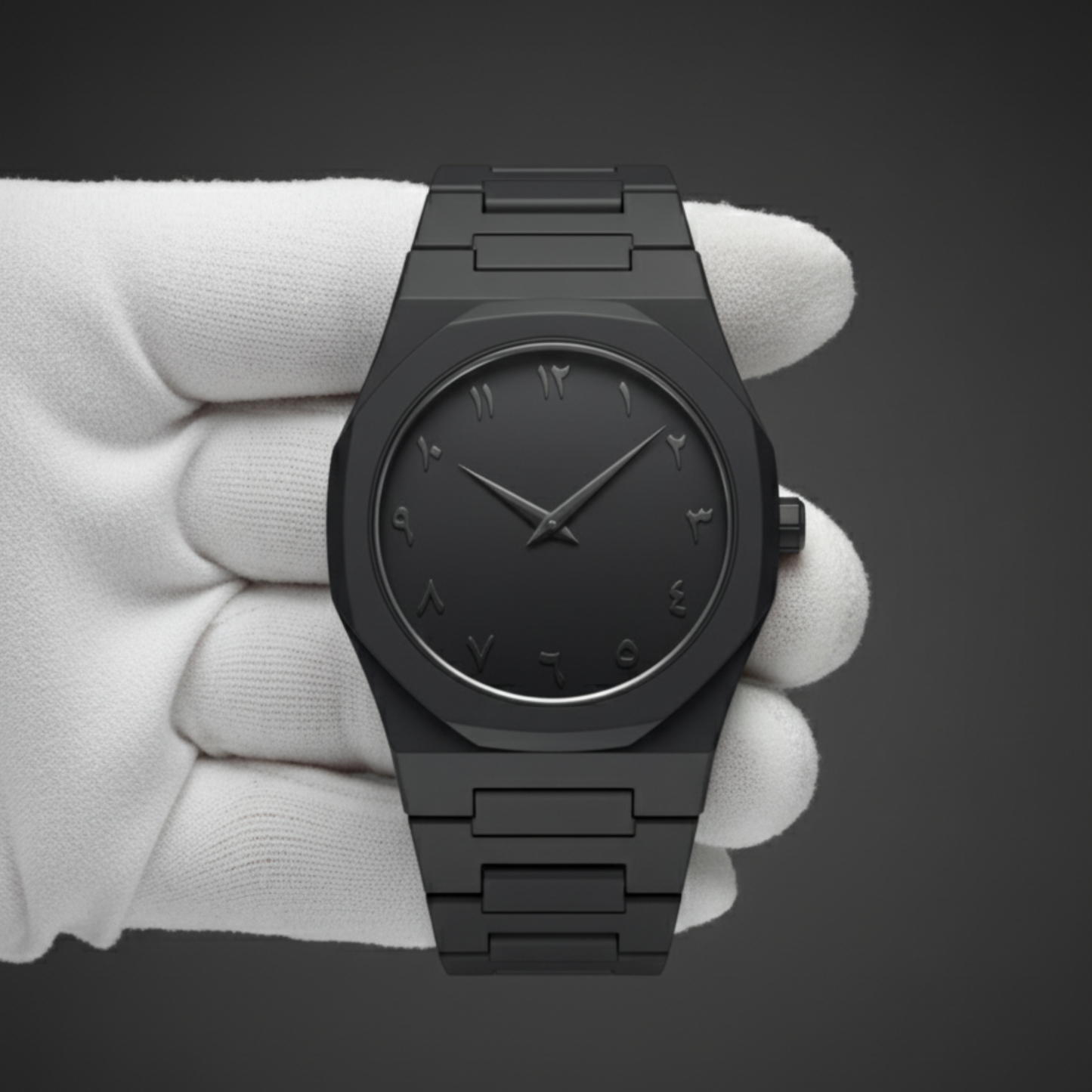 ✨ Arabic Aura – Black Luxury Watch