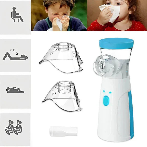 Mini Portable Silent Nebulizer Handheld Inhaler Atomizer: Medical Grade Mesh Technology for Asthma and Respiratory Care
